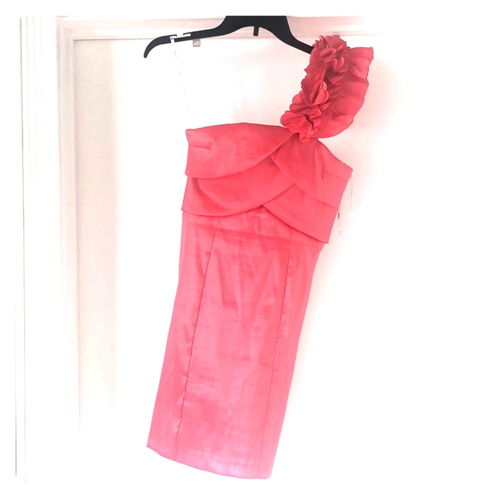 Snap coral dress